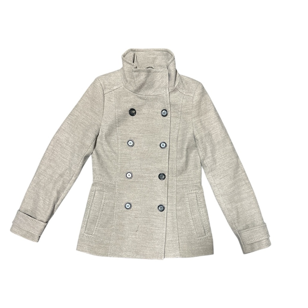 H&M Beige Double Breasted Short Coat Size 6
